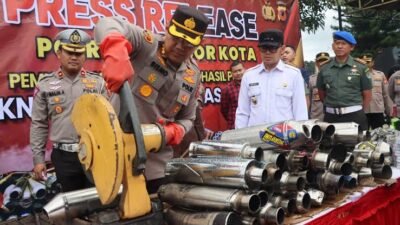 Dewan Pembina PP ISMAHI Puji Langkah Kapolresta Bogor Kota Musnahkan 3.315 Knalpot Brong Jelang Nataru