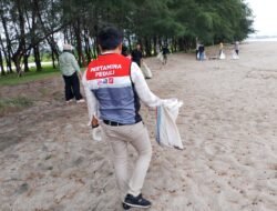 Aksi Bersih Pantai Bersama Pertamina Patra AFT Minangkabau, LKKPN Pekanbaru, KOMPAK Raja Samudera, dan Nabastala Indonesia