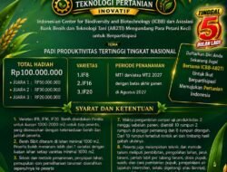 Kompetisi Padi Produktivitas Tertinggi Nasional 2027 Dibuka dengan Total Hadiah 100 Juta Rupiah